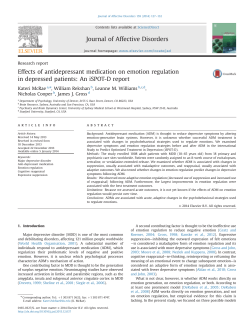 Effects of antidepressant medication on emotion regulation in depressed patients: An iSPOT-D report.