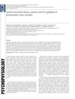 Seated movement indexes emotion and its regulation in posttraumatic stress disorder.