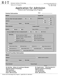 STEP Application for Admission