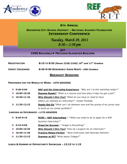 Internship Conference - The National Academy Foundation
