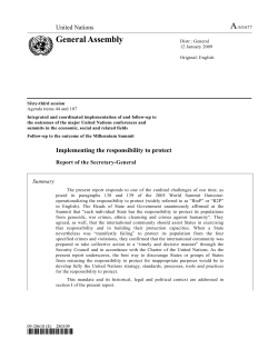 Implementing the Responsibility to Protect