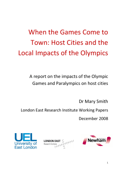 legacy effects of the Olympics in Barcelona, Atlanta, and Sydney