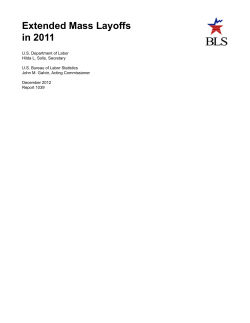 Extended Mass Layoffs in 2011