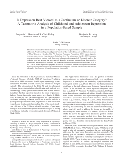 hankin fraley taxometric depression