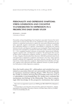 hankin personality depression