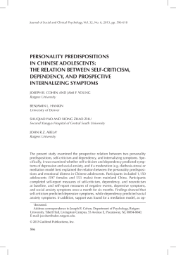 cohen personality predispositions