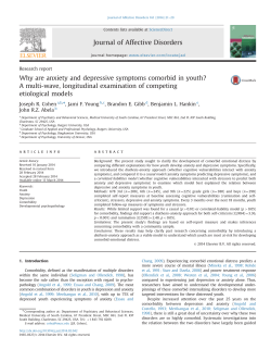 cohen depression anxiety comorbid in youth