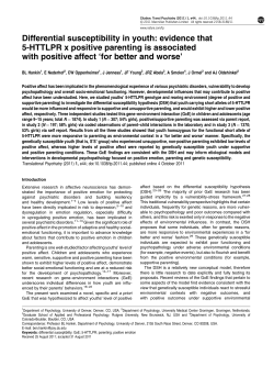 hankin nederhof differential susceptibility