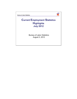 Current Employment Statistics Highlights: July 2012