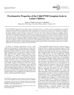 Psychometric Properties of the Child PTSD Symptom Scale in Latino Children