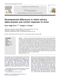 Developmental differences in infant salivary alpha-amylase and cortisol responses to stress