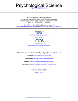 Prescient human fetuses thrive