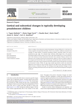 Cortical and subcortical changes in typically developing preadolescent children