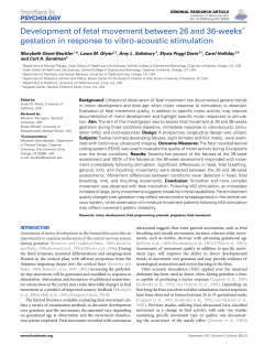 Development of Fetal Movement between 26 and 36-Weeks' Gestation in Response to Vibro-Acoustic Stimulation