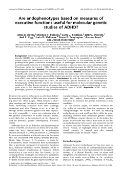 Are endophenotypes based on measures of executive functions useful for molecular genetic studies of ADHD?