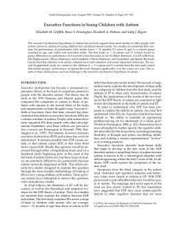 Executive functions in young children with autism