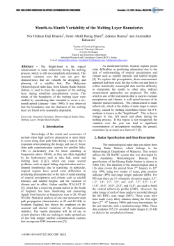 Khamis Nor Hisham 2007 Month-Month Variability Melting Layer Boundaries