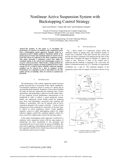 Sam Yahaya Md 2007 Nonlinear Active Suspension System Backstepping