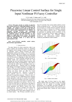 Azli N A 2007 Piecewise Linear Control Surface Single