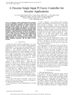 Azli N A 2007 Discrete Single Input PI Fuzzy