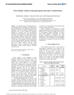 Ahmad Zuri Sha'ameri 2007 Power Quality Analysis Using Spectrogram