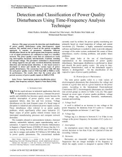 Ahmad Zuri Sha'ameri 2007 Detection and Classification of Power Quality