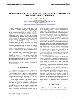 N S Fisal 2007 Reduced Latency In Restricted Flooding