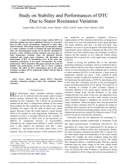 Nik Rumzi Nik Idris 2007 Study on Stability and Performances