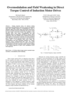 A H Yatim 2007 Overmodulation Field Weakening In Direct