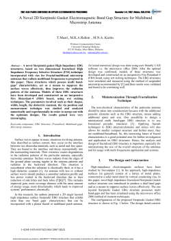 Mohamad Kamal A Rahim 2007 Novel 2D Sierpinski Gasket Electromagnetic
