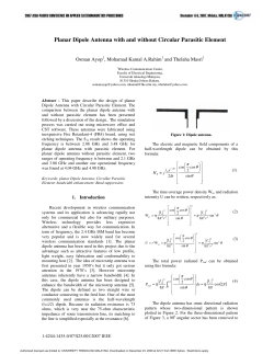 Mohamad Kamal A Rahim 2007 Planar Dipole Antenna with and without