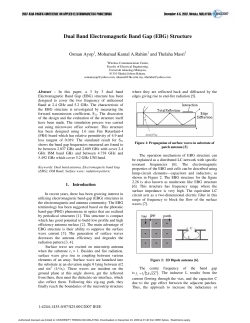 Mohamad Kamal A Rahim 2007 Dual Band Electromagnetic Band Gap