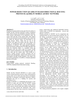 Power Reduction Quadrant-based Directionla lRouting