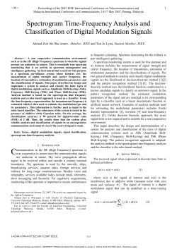 Spectrogram Time-Frequency Analysis Classification