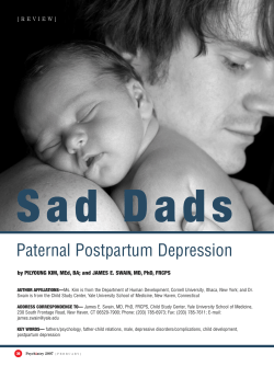 Sad Dads: Paternal postpartum depression