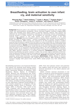 Breastfeeding, brain activation to own infant cry, and maternal sensitivity