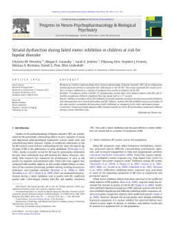 Striatal dysfunction during motor inhibition in children at risk for Bipolar Disorder