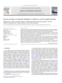 Neural Correlates of Cognitive Flexibility in Children At Risk for Bipolar Disorder
