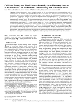 Childhood poverty and blood pressure reactivity to and recovery from an acute stressor in late adolescence: the mediating role of family conflict