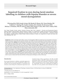 Impaired fixation to eyes during facial emotion labelling in children with bipolar disorder or severe mood dysregulation