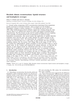 Borehole climate reconstructions: Spatial structure and hemispheric averages