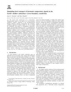 Simulating heat transport of harmonic temperature signals in the Earth's shallow subsurface: Lower-boundary sensitivities