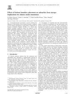 Effects of bottom boundary placement on subsurface heat storage: Implications for climate model simulations