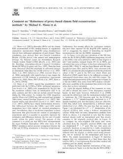 Comment on "Robustness of proxy-based climate field reconstruction methods" by Michael E. Mann et al.