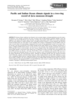 Pacific and Indian Ocean climate signals in a tree-ring record of Java monsoon drought