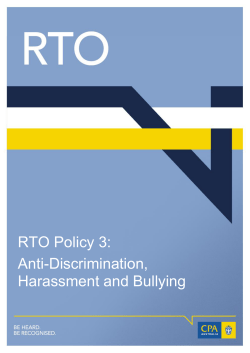 Anti-discrimination, harassment and bullying