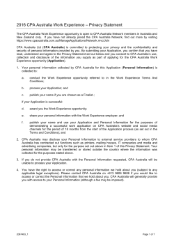 Privacy Policy and Statement