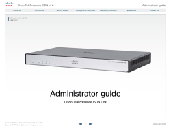 Cisco TelePresence ISDN Link Administrator Guide (IL1.0)