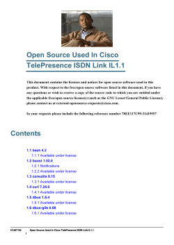 Cisco TelePresence ISDN Link IL1.1 Open Source Documentation