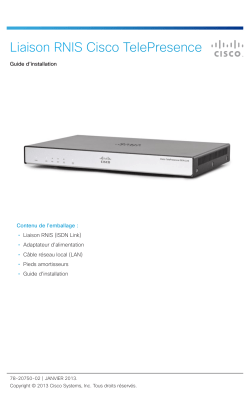 Cisco TelePresence ISDN Link Guide d'installation (IL1.1)